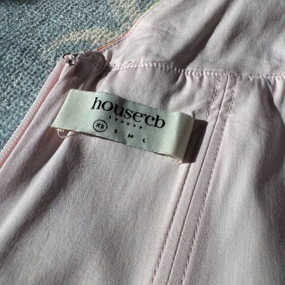 House of CB “Amara” Floral Midi Dress Pink Garden Print XS - Picture 5 of 5